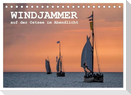 Windjammer auf der Ostsee im Abendlicht (Tischkalender 2025 DIN A5 quer), CALVENDO Monatskalender