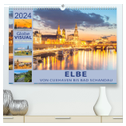 ELBE - Von Cuxhaven bis Bad Schandau (hochwertiger Premium Wandkalender 2024 DIN A2 quer), Kunstdruck in Hochglanz