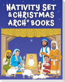 Nativity Set with Christmas Arch Books