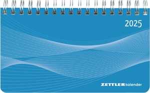 Zettler (Hrsg.). Querkalender Mini PP-Einband blau 2025 - Tisch-Kalender - Büro-Planer 15,6x9 cm - 1 Woche 2 Seiten - Ringbindung - Zettler. Neumann Verlage GmbH & Co, 2024.