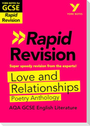 York Notes RAPID AQA GCSE (Revision Guide) Love and Relationships Poetry Anthology - for 2025, 2026 exams