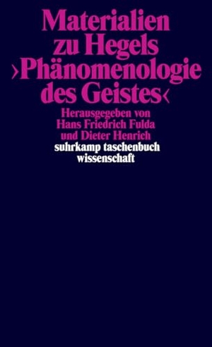 Hegel, Georg Wilhelm Friedrich. Materialien zu Hegels Phänomenologie des Geistes. Suhrkamp Verlag, 2009.