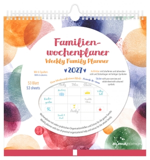 Alpha Edition (Hrsg.). Familienwochenkalender Dots 2027. Neumann Verlage GmbH & Co, 2026.