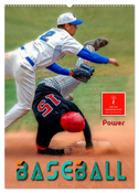 Baseball Power (Wandkalender 2024 DIN A2 hoch), CALVENDO Monatskalender