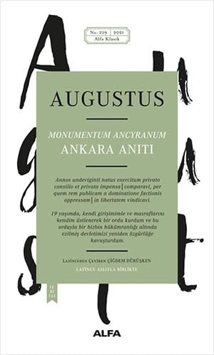 Augustus. Ankara Aniti. Alfa Basim Yayim Dagitim, 2021.