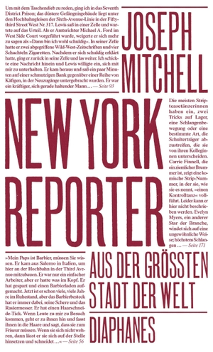 Mitchell, Joseph. New York Reporter - Aus der größten Stadt der Welt. Diaphanes Verlag, 2021.
