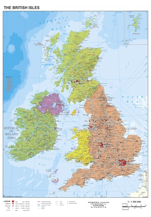 Stiefel, Heinrich. The British Isles political - Papierposter. Stiefel Eurocart GmbH, 2021.