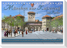 München zur Kaiserzeit in Farbe (Tischkalender 2024 DIN A5 quer), CALVENDO Monatskalender