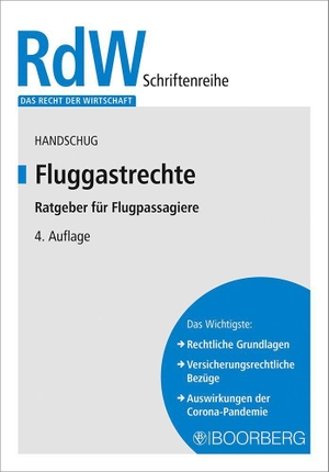 Handschug, Stephan. Fluggastrechte - Ratgeber für Flugpassagiere. Boorberg, R. Verlag, 2026.