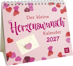 Groh Verlag (Hrsg.). Mini-Kalender 2027: Der kleine Herzenswunschkalender - Mini-Monatskalender. Kleiner Tischkalender zum Aufstellen mit Monatskalendarium. Groh Verlag, 2026.