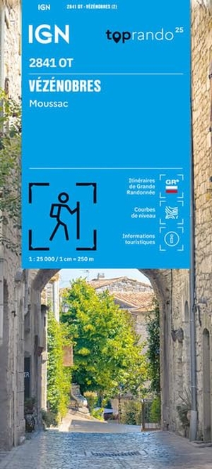 2841OT Vézénobres - Moussac - 1:25000. IGN Frankreich, 2026.