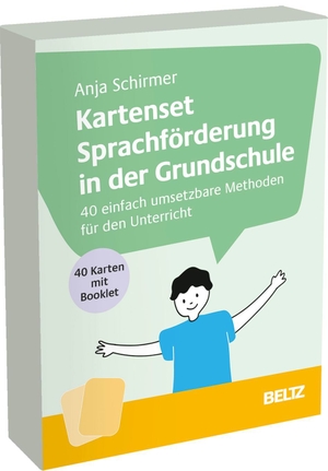 Schirmer, Anja. Kartenset Sprachförderung in der Grundschule - 40 einfach umsetzbare Methoden für den Unterricht. 40 Karten mit Booklet. Beltz Verlagsgruppe, 2026.