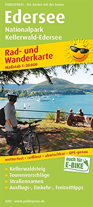 Edersee, Nationalpark Kellerwald-Edersee 1:50 000 - Rad- und Wanderkarte mit Ausflugszielen, Einkehr- & Freizeittipps. Publicpress, 2018.