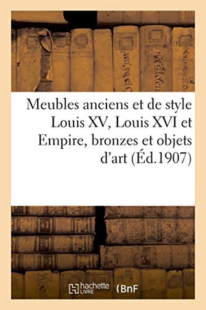 Lazard. Meubles Anciens Et de Style Louis XV, Louis XVI Et Empire, Bronzes Et Objets d'Art - Grandes Glaces Anciennes En Bois Sculpté, Tableaux Anciens Et Modernes, Tapisserie. Hachette Livre, 2020.