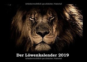 Tobias Becker. Der Löwenkalender 2019 Fotokalender DIN A4. Vero Kalender, 2018.