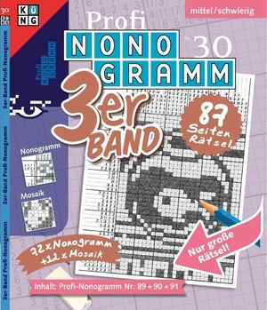 Puzzles, Conceptis. Profi-Nonogramm 3er-Band Nr. 30 - Rätsel fürs Auge. Keesing Schweiz AG, 2026.