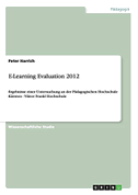 E-Learning Evaluation 2012