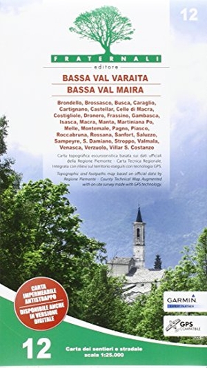 Bassa Valle Varaita - Bassa Valle Maira 1 : 25 000. Fraternali Editore, 2016.