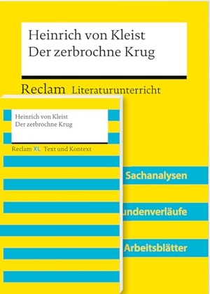Kleist, Heinrich von / Barbara Häckl. Paket für Lehrkräfte 'Heinrich von Kleist: Der zerbrochne Krug' - Der Klassiker der deutschen Literatur im praktischen Bundle mit Primärtext und Unterrichtsmaterialien. Reclam Philipp Jun., 2024.