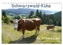 Schwarzwald-Kühe - Die Hinterwälder (Tischkalender 2024 DIN A5 quer), CALVENDO Monatskalender