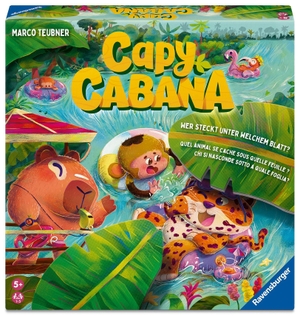 Teubner, Marco. Capy Cabana - Kinderspiel ab 5 Jahre - Wer steckt unter welchem Blatt?. Ravensburger Spieleverlag, 2026.