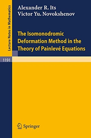 Novokshenov, Victor Y. / Alexander R. Its. The Isomonodromic Deformation Method in the Theory of Painleve Equations. Springer Berlin Heidelberg, 1986.