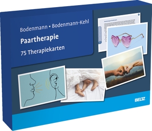 Bodenmann, Guy / Corinne Bodenmann-Kehl. Paartherapie - 75 Therapiekarten. Mit 30-seitigem Booklet in hochwertiger Klappkassette, Kartenformat 16,5 x 24 cm. Julius Beltz GmbH, 2024.