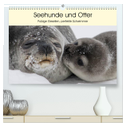 Seehunde und Otter. Putzige Gesellen, perfekte Schwimmer (hochwertiger Premium Wandkalender 2024 DIN A2 quer), Kunstdruck in Hochglanz