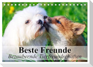 Beste Freunde - Bezaubernde Tierfreundschaften (Tischkalender 2025 DIN A5 quer), CALVENDO Monatskalender