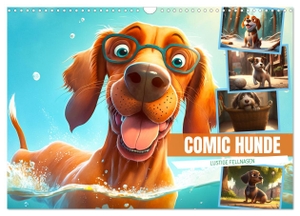 Meutzner, Dirk. Comic Hunde (Wandkalender 2024 DIN A3 quer), CALVENDO Monatskalender - Zwölf lustig und bunte Hundebilder, die Sie zum Lachen bringen. Calvendo, 2023.