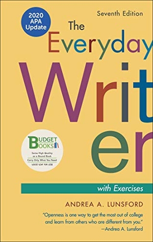 Lunsford, Andrea A. Loose-Leaf Version for the Everyday Writer with Exercises, 2020 APA Update. Bedford Books, 2020.