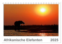 Afrikanische Elefanten (Tischkalender 2025 DIN A5 quer), CALVENDO Monatskalender