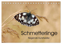 Schmetterlinge - fliegende Kunstwerke (Tischkalender 2024 DIN A5 quer), CALVENDO Monatskalender