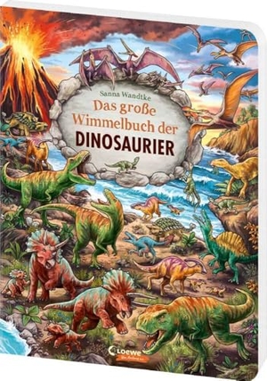 Das große Wimmelbuch der Dinosaurier - Die Urzeitgiganten in spektakulären Wimmelbildern direkt benannt - Großes Pappbilderbuch für Dinofans ab 3 Jahren. Loewe Verlag GmbH, 2025.