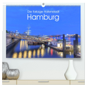 Die farbige Hafenstadt Hamburg (hochwertiger Premium Wandkalender 2024 DIN A2 quer), Kunstdruck in Hochglanz