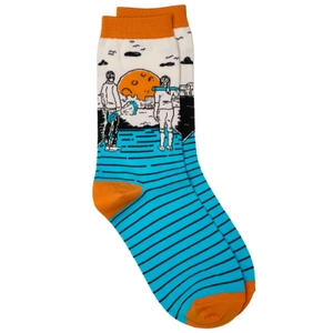 Fitzek, Sebastian (Hrsg.). Sebastian Fitzek-Socken "Elternabend" Größe 36-41 - Socken (Größe 36-41) mit ikonischen Covermotiven - ideal als Geschenk. Droemer HC, 2026.