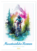 Mountainbike Rennen (Wandkalender 2024 DIN A2 hoch), CALVENDO Monatskalender