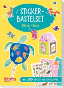Bastelset für Kinder: Sticker-Bastelset: Glitzer-Tiere