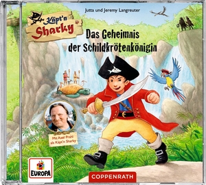 Langreuter, Jutta / Jeremy Langreuter. Käpt'n Sharky - Das Geheimnis der Schildkrötenkönigin. CD Hörspiel. Coppenrath F, 2020.