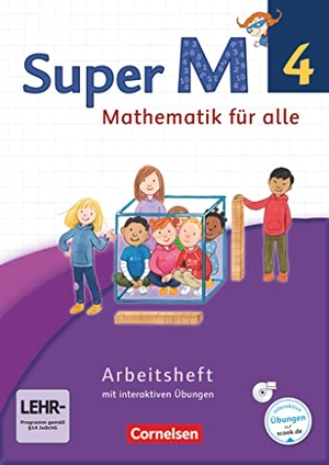 Frost, Mirjam / Manten, Ursula et al. Super M4. Schuljahr - Westliche Bundesländer - Arbeitsheft mit interaktiven Übungen auf scook.de - Mit interaktiven Übungen auf scook.de. Cornelsen Verlag GmbH, 2016.