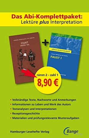 Goethe, Johann Wolfgang von. Faust I - Das Abi-Komplettpaket: Lektüre plus Interpretation. Hamburger Lesehefte, 2016.
