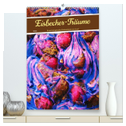Eisbecher-Träume - Kunstvoll gemalte Eiskreationen in Acryl (hochwertiger Premium Wandkalender 2024 DIN A2 hoch), Kunstdruck in Hochglanz