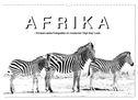 AFRIKA - Schwarz-weiss Fotografien im modernen "High Key" Look (Wandkalender 2024 DIN A3 quer), CALVENDO Monatskalender