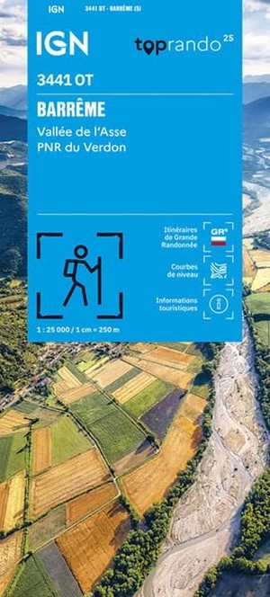 3441OT Barrême Vallée de - 1:25000. IGN Frankreich, 2026.