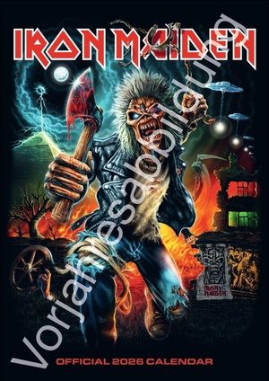 Iron Maiden Posterkalender 2027 - Ein Jahr mit Edward the Head für alle Fans der New Wave of British Heavy Metal. Wandkalender. 29,7 x 42 cm. Hochformat. Danilo, 2026.