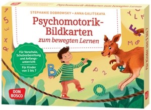 Dobrowsky, Stephanie. Psychomotorik-Bildkarten zum bewegten Lernen - Für Vorschule, Schulvorbereitung und Anfangsunterricht. Für Kinder von 5 bis 7. Wahrnehmung fördern mit Kinderspielen für drinnen. Don Bosco Medien GmbH, 2024.