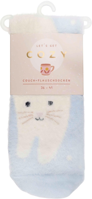 Groh Verlag (Hrsg.). COZY Couch-Flauschsocken "Cozy Cat", weiß - Flauschige Wohlfühlsocken mit niedlichem Katzenmotiv. Groh Verlag, 2026.