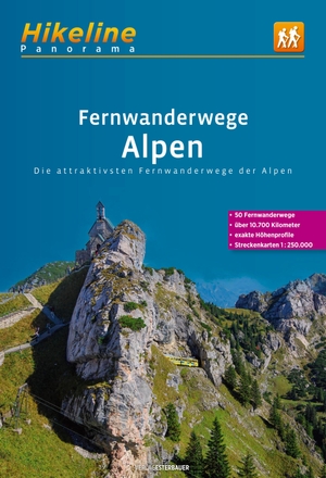 Verlag, Esterbauer (Hrsg.). Fernwanderwege Alpen - Die attraktivsten Fernwanderwege der Alpen, über 10.700 Kilometer, exakte Höhenprofile, Streckenkarten 1:250.000. Esterbauer GmbH, 2024.