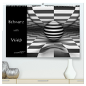 Schwarz trifft Weiß (hochwertiger Premium Wandkalender 2024 DIN A2 quer), Kunstdruck in Hochglanz