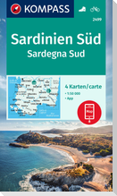 KOMPASS Wanderkarten-Set 2499 Sardinien Süd / Sardegna Sud (4 Karten) 1:50.000
